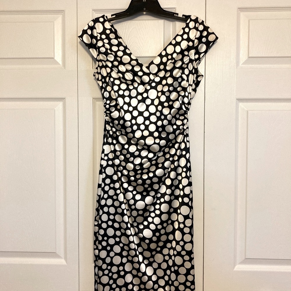 Chic Black and White Polka Dot Dress